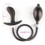 Dildo Pump Anus Dilator Sex Toys Women Inflatable Anal Butt Plug Gay Silicone Expandable Prostate Massager Pumps with Metal Ball - sextoysok