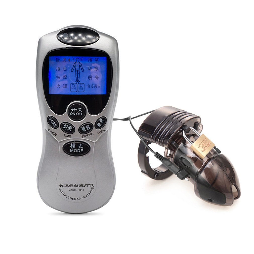 Electric Shock Pulse Chastity Lock Male Plastic Silicone Chastity Lock Cb6000s Alternative Toy Sex Toys For Man Adult Products - sextoysok