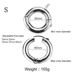 Stainless Steel Smoother Ball Stretcher Penis Ring Cock Ring Sex Toys for Men Good Cockring Time Delay Ejaculation Dick Ring - sextoysok