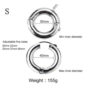 Stainless Steel Smoother Ball Stretcher Penis Ring Cock Ring Sex Toys for Men Good Cockring Time Delay Ejaculation Dick Ring - sextoysok
