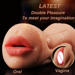 Realistic Oral 3D Deep Throat with Tongue Teeth Maiden Artificial Vagina Male Masturbator Realistic Pussy Oral Sex Toys for Men - sextoysok