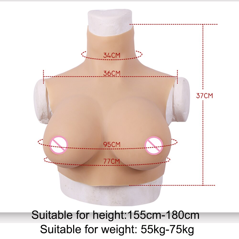 Eyung Silicone Breast Forms Realistic Fake Boobs Tits False Chest Crossdresser Transvestite Mastectomy Silicone Breast Plate - sextoysok