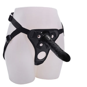 20CM Double Hole Strap On Realistic Dildo Pants For Lesbian Couple Strapon Harness Dildos With Suction Cup Adult Sex Products - sextoysok