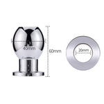 Anal Beads Enema Hollow Butt Plug Peep Vaginal Anus Stainless Steel Anal Plug Fetish BDSM Sex Toys For Men Women No Vibrator (S) - sextoysok