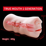 OMYSKY Realistic Male Masturbator Aritificial Vagina Pocket Deep Throat With Tongue Suck Realistic Pussy Oral Sex Toys for Men - sextoysok