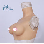 Eyung C Cup Silicone Fake Boobs Chest Erotic Tit Breast Plate Silicone for Male Crossdresser Transvestite Realistic Breast Boob - sextoysok