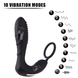 Wireless Remote Control Male Prostate Massager Silicone Anal/vagina Vibrator 10 Speed Masturbator Sex Toys For Man Woman Adult - sextoysok