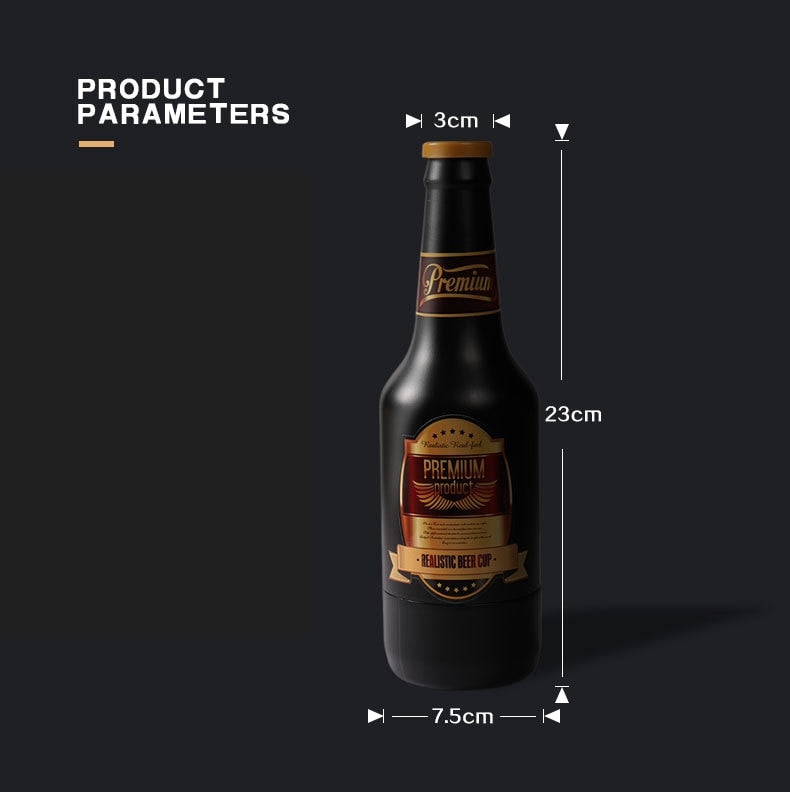 Beer Bottle Male Masturbation Realistic Pussy Soft Vagina Aircraft Cup Electric Masturbation Vagina Male Sex Toys - sextoysok