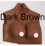 Eyung C Cup Silicone Fake Boobs Chest Erotic Tit Breast Plate Silicone for Male Crossdresser Transvestite Realistic Breast Boob - sextoysok