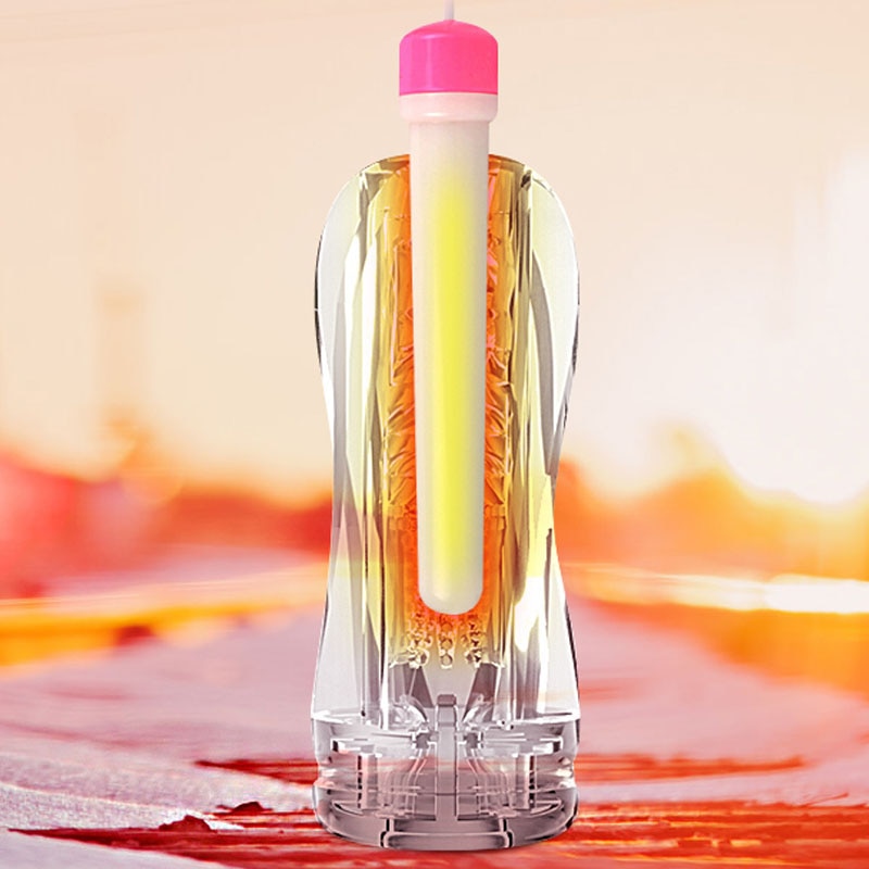 Male Masturbator Cup Soft Pussy Sex Toys Transparent Vagina Adult Endurance Exercise Sex Products Vacuum Pocket Cup for Men - sextoysok