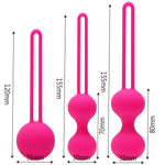 IKOKY 3Pcs/Set Vagina Tightening Silicone Kegel Ball Love Ben Wa Ball Vibrator Smart Vagina Trainer Exercise Sex Toys for Woman - sextoysok