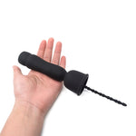 Long Beads Shape Powerful Urethral Vibrator Male Masturbator Silicone Vibrating Penis Plug Urethral Sound Catheter Penis Dilator (black) - sextoysok