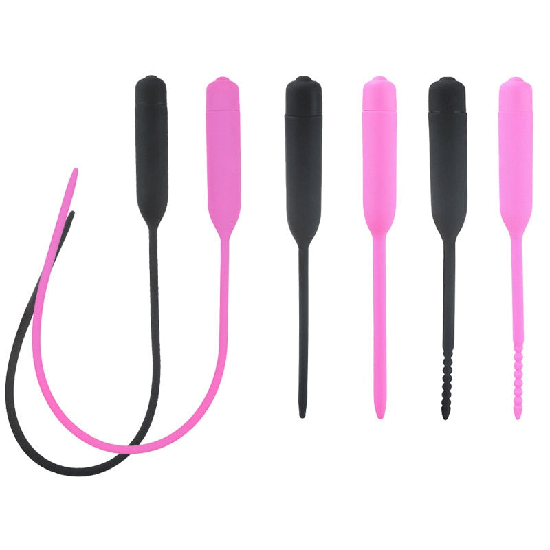 Sounding Urethral Vibrator Male Masturbator Silicone Vibrating Penis Plug Urethral Sounds Dilators Products for Men Erotic Toys - sextoysok
