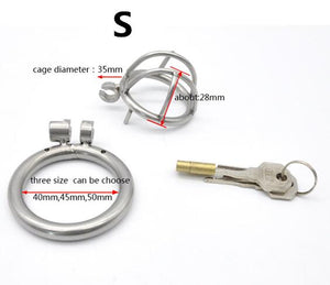 IGRARK 304 Stainless Steel 3 Size Bird Cock Cage Lock Adult Game Metal Male Chastity Belt Device Penis Ring Sex Toys For Men - sextoysok