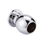 Anal Beads Enema Hollow Butt Plug Peep Vaginal Anus Stainless Steel Anal Plug Fetish BDSM Sex Toys For Men Women No Vibrator (S) - sextoysok