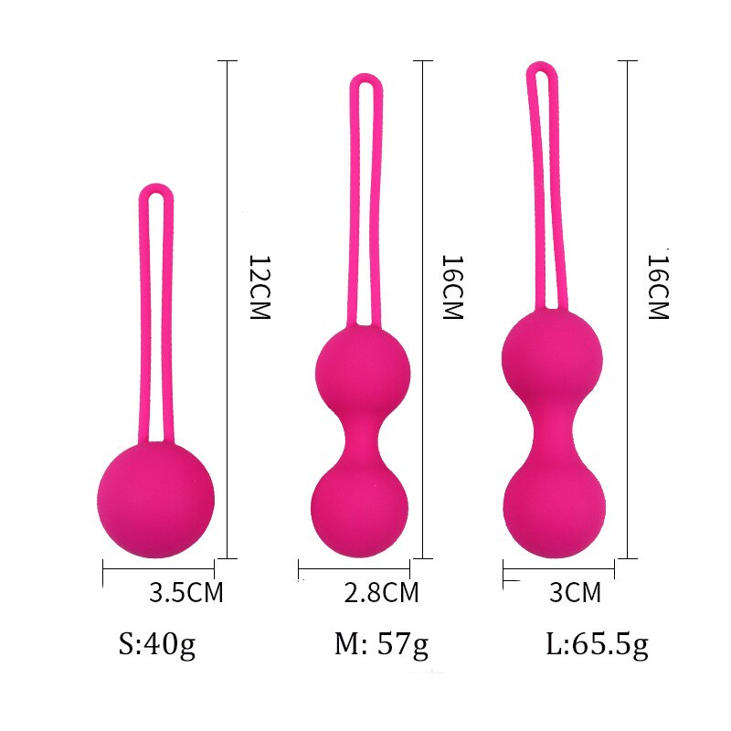 Smart Kegel Balls Vaginal Balls Muscle Tight Exercise Vibrator Vaginal Clit Massager Ben Wa Balls Sex Toys For Adults Women - sextoysok