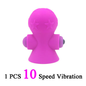 ORISSI Nipple Sucker Vibrating Bullet Nipple Vibrator Suction Cup Breast Massager Clitoris Stimulator Sex Toys for Woman - sextoysok