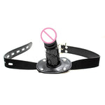 Open Mouth Gag, Silicone Penis Plug Oral Dildo Mouth Gag Fetish SM Bondage Restraints Sex Adult Game Toys for Couples - sextoysok