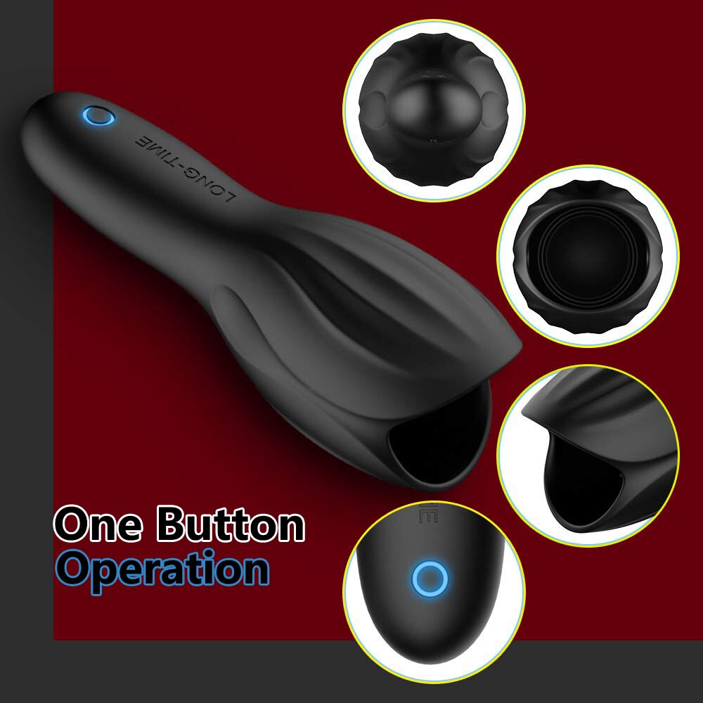 Glans Exerciser 10 Mode Vibrator Penis Enlargement Dotted Delay Masturtion Toy for Men Penis Massage Vibrator Male Devices Toys - sextoysok