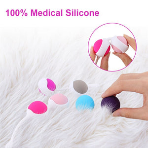 GUIMI 6Pcs Kegel Balls Vagina Tighten vibroegg Silicone Geisha Balls Pelvic Floor Muscle Exercise Kegel Trainer Vaginal Dumbbell - sextoysok