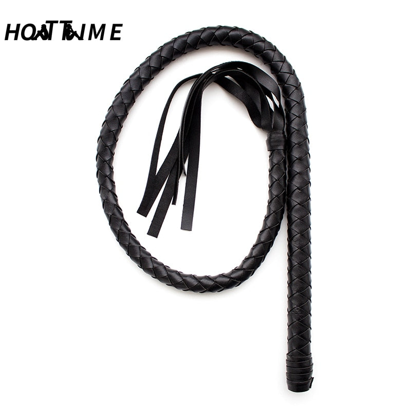 Bondage Sex Leather Whip Erotic Spanking Sex Toys Black Fetish Flogger For Woman Adult Games for Couples - sextoysok