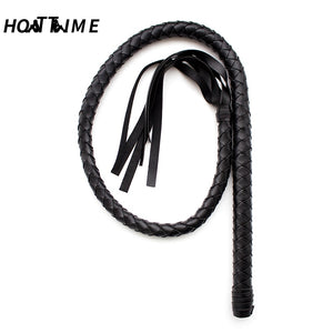 Bondage Sex Leather Whip Erotic Spanking Sex Toys Black Fetish Flogger For Woman Adult Games for Couples - sextoysok