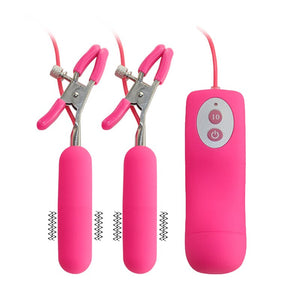 Adult Toy Nipple Clamp Vibrating Eggs 10 Function Nipple Stimulators, Mini Bullets Vibrator Sex Toys for Women Sex Shop - sextoysok