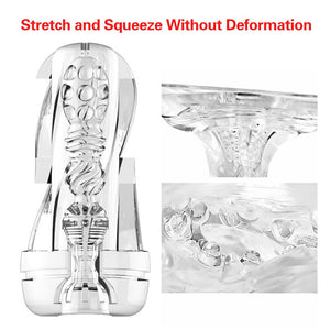 Artificial Vagina Masturbation Soft Stick Sex Machine for Men Silicone Pussy Sucking Erotic Adult Toys for Men Male Masturbator - sextoysok