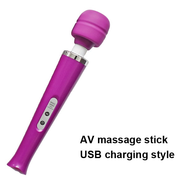 New 10 Speeds Magic Wand Massager,Big Magic Wand Massage Stick AV Vibrators Sexy Clit Vibrator Sex Toys for Women 32 * 6CM - sextoysok