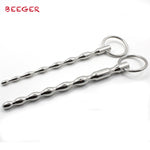 BEEGER two size/lot urethral sound toys,smooth stainless steel catheter,urethral plug,male sounding dilator,penis plug - sextoysok