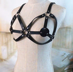 BDSM Bondage Rope Leather Harness Toys For Women Adult Game Outfit Bra Suspenders Straps Garter Belt Sex Accessories Set - sextoysok