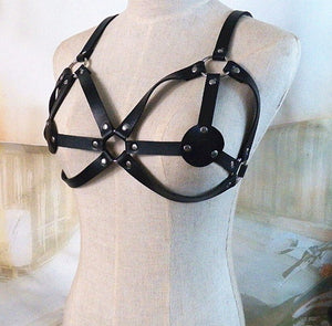 BDSM Bondage Rope Leather Harness Toys For Women Adult Game Outfit Bra Suspenders Straps Garter Belt Sex Accessories Set - sextoysok