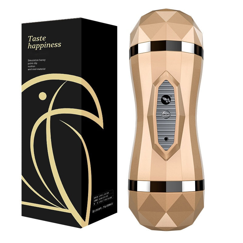 gelugee Male Masturbator Vibrator Real Vagina for Men Silicone Toy,Deep Throat Pussy Mouth Double Sex Toys for Adult Suck Man - sextoysok