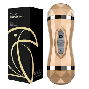 gelugee Male Masturbator Vibrator Real Vagina for Men Silicone Toy,Deep Throat Pussy Mouth Double Sex Toys for Adult Suck Man - sextoysok