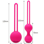 IKOKY 2Pcs/Set Silicone Kegel Ball Smart Vagina Trainer Exercise Vagina Tightening Love Ben Wa Ball Vibrator Sex Toys for Woman - sextoysok