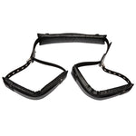 PU Leather Sponge BDSM Bondage Restraints Open Leg Adult SM Game Restrain Ropes Sex Swing For Women Sex Toys For Adults Couples (Black) - sextoysok