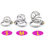IGRARK 304 Stainless Steel 3 Size Bird Cock Cage Lock Adult Game Metal Male Chastity Belt Device Penis Ring Sex Toys For Men - sextoysok