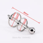 SODANDY Penis Enhancer Delay Cock Ring With Urethral Stretcher Dilator Catheter Stainless Steel Penis Plug Metal Cockrings - sextoysok