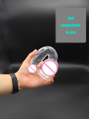 M-050 New Arrival Highly Transparent 23.5CM 18.5CM Dildo With Suction Cup Fake Penis Sex Toy For Women - sextoysok