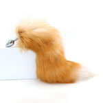 SAIXS Fox Tail Anal Plug With Big Real Crystal Fox Tails Metal Butt Plug Couple Sex Toys Erotic Cosplay Tail Drop shipping - sextoysok