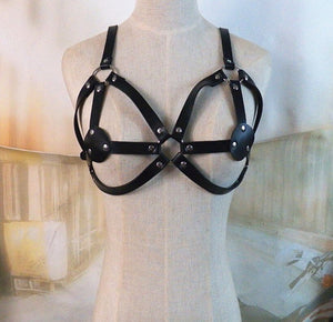 BDSM Bondage Rope Leather Harness Toys For Women Adult Game Outfit Bra Suspenders Straps Garter Belt Sex Accessories Set - sextoysok