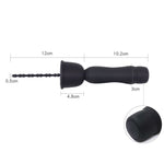 Long Beads Shape Powerful Urethral Vibrator Male Masturbator Silicone Vibrating Penis Plug Urethral Sound Catheter Penis Dilator (black) - sextoysok