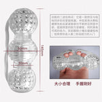 Soft Transparent Male Masturbator Delay Ejaculation Trainer Pocket Pussy Real Vagina Elastic Jelly Blowjob Cup Sex Toys for Man - sextoysok