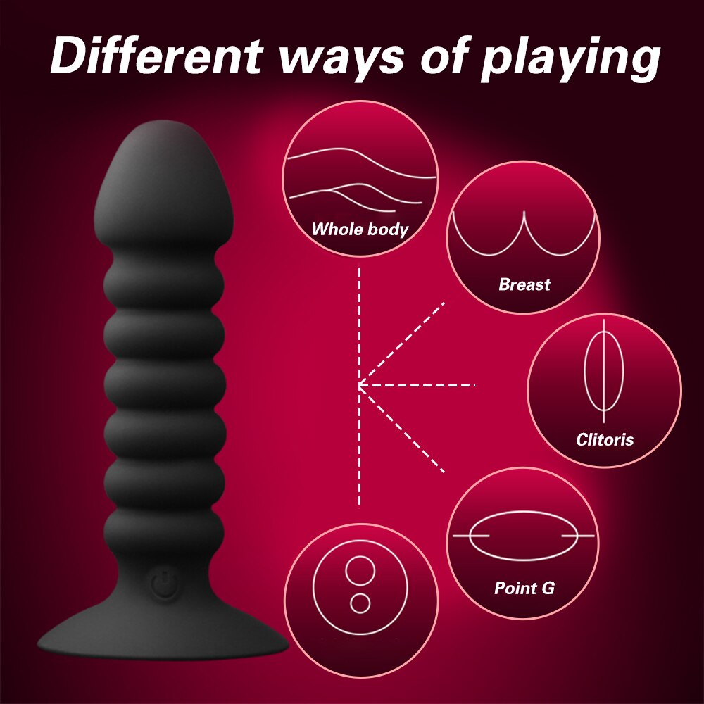 Anal Sex Toys for Men Prostate Massage Vibrator Remote Control Butt Plug Vibrator 10 Speeds Anal Delay Ejaculation Sex Shop - sextoysok