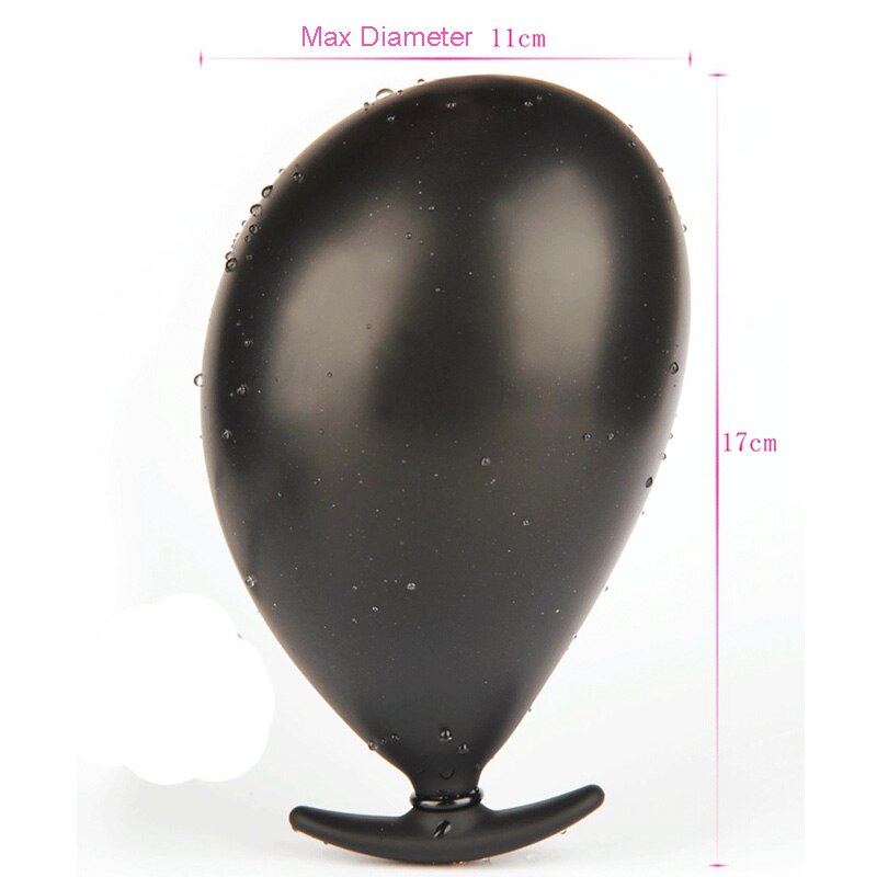 Dildo Pump Anus Dilator Sex Toys Women Inflatable Anal Butt Plug Gay Silicone Expandable Prostate Massager Pumps with Metal Ball - sextoysok