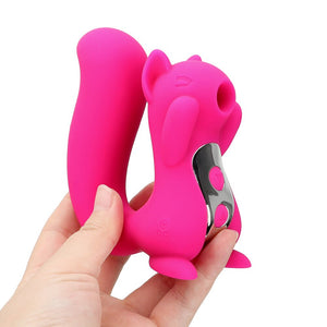 OLO Cute Squirrel Sculpt Sucking Tongue Vibrator Nipple Sucker Clitoris Licking Stimulator 10 Frequency Sex Toys for Women - sextoysok