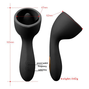 Man nuo Powerful Tongue Licking Vibrator Glan Massager Nipple Clitoris Stimulator Oral Sex Toys for Man Women Adult Masturbator - sextoysok