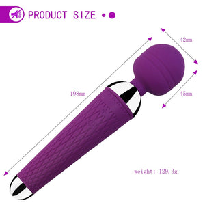 Powerful Clitoris Vibrators USB Recharge Magic Wand AV Vibrator Massager Sexual Wellness Erotic Sex Toys for Women Adult Product - sextoysok