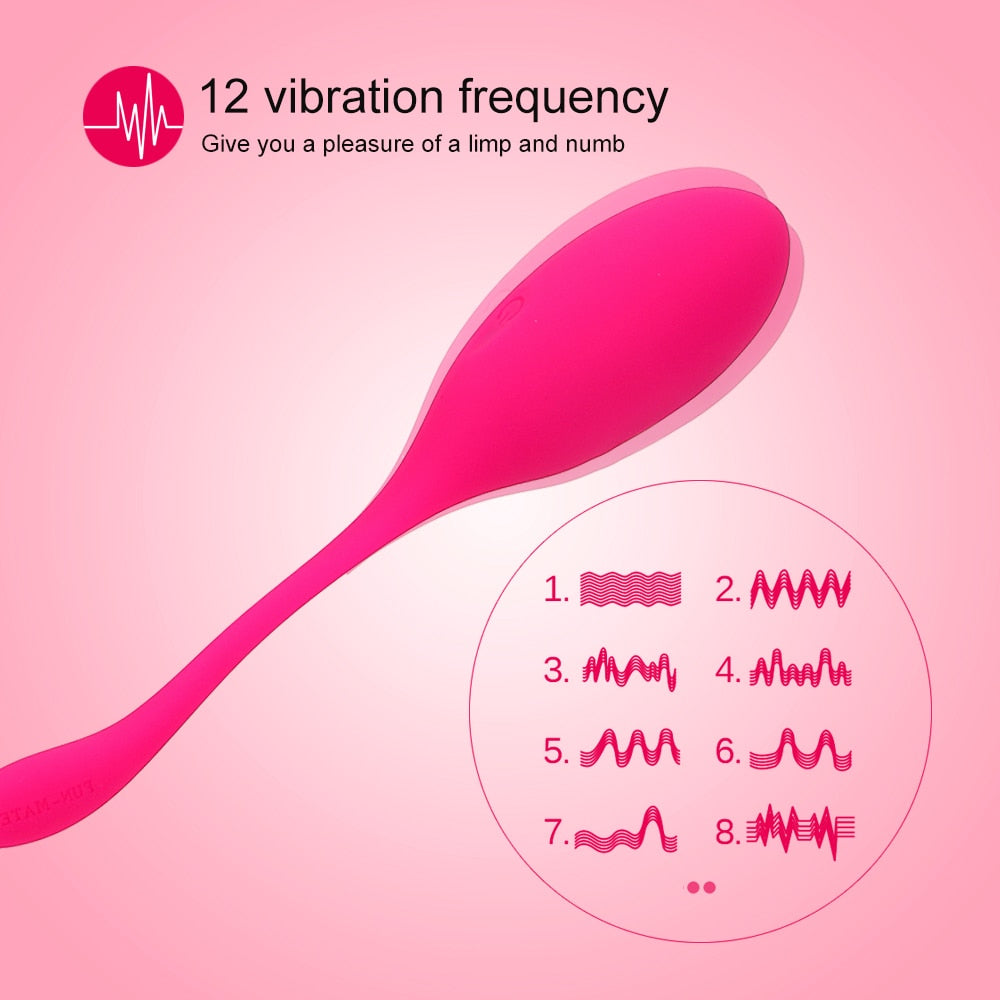 IKOKY Vaginal Tighten Exercise Kegel Balls G Spot Vibrator Sex Toy for Women Vibrating Eggs Silicone Ben Wa Ball - sextoysok