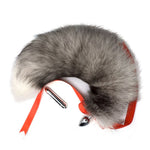 Real Fox Tail Bow Stainless Steel Butt Plug Vibrator Erotic Cosplay Accessories Intimate Goods Anal Expand Vagina Dildo Massager - sextoysok